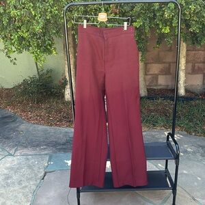 Vintage Levi’s 513 Oxblood Polyester Disco Pants | 70s 80s Slim Trousers 33x29
